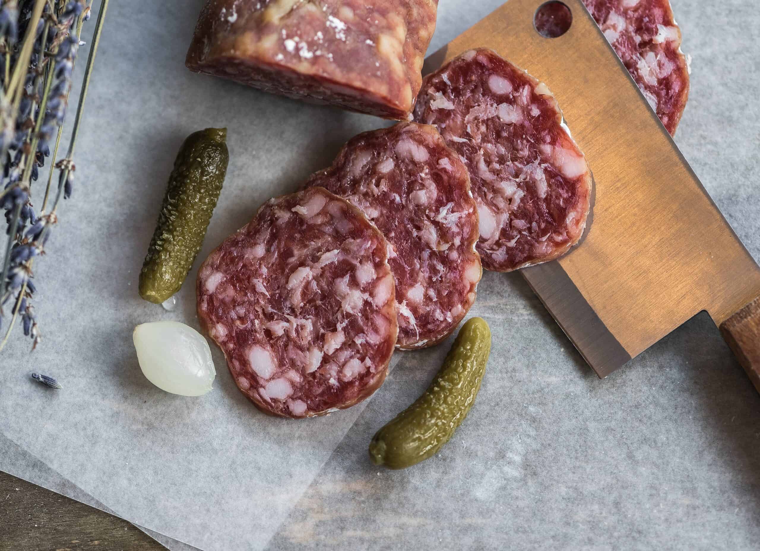 Chorizo on a cutting board