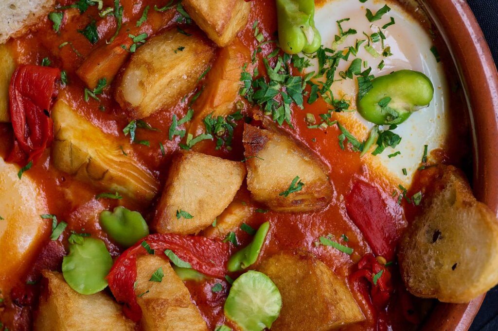papas with eggs